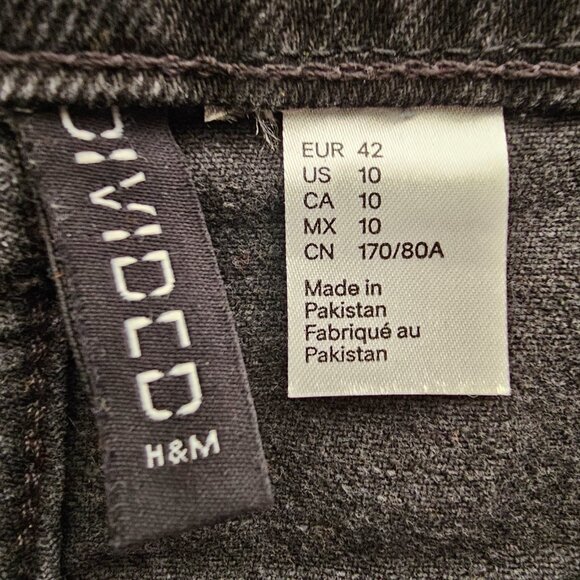 H&M Black Denim Cargo Jeans | Sz 10| - Picture 7 of 7